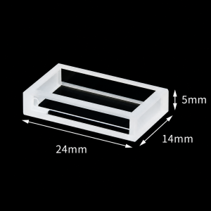 (MQQCU006) Quartz Cuvette, 600 µL, 10 mm Path, 24 × 14 × 5 mm, Adhesive-Bonded
