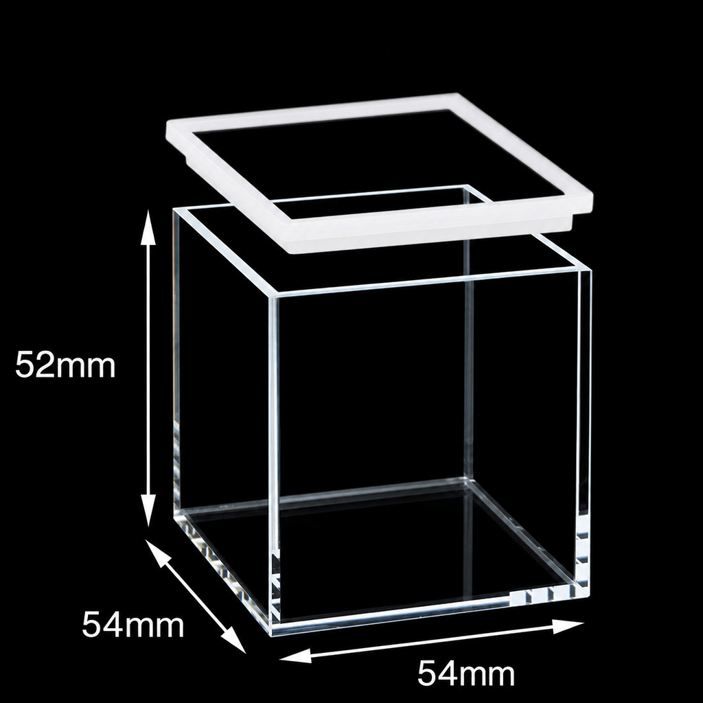 (MQQHC016) Square Quartz Fluorescence Cell, 50 mm Path, Five-Side Light Transmission, Quartz Lid, 1 Piece