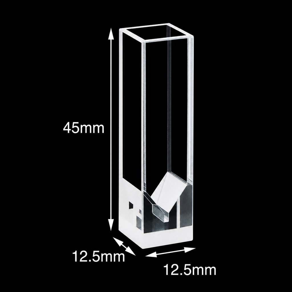 MQQFL016 quartz fluorescence cuvette, 10 mm path length, 20 µL capacity