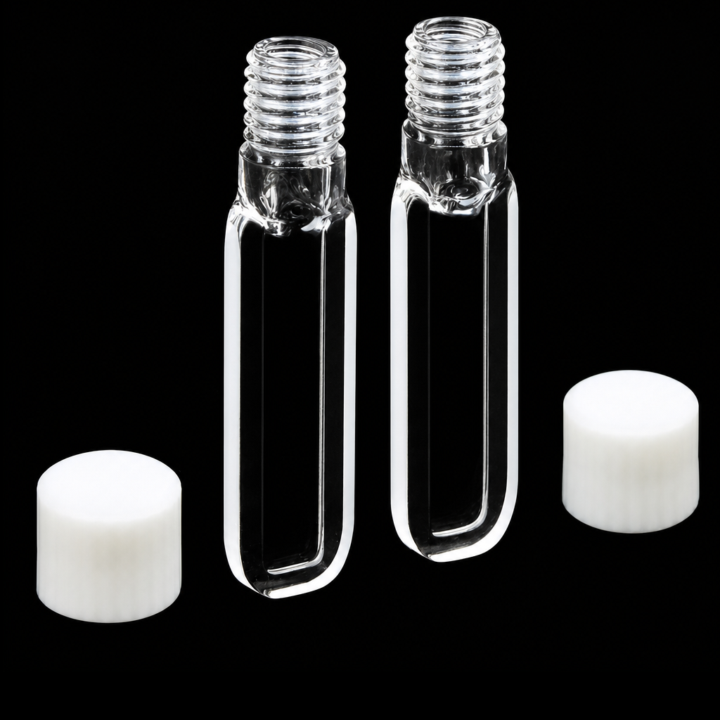 (MQQSC019) Quartz Screw-Top Cuvettes, 1 mm Path, 260 µL, 2-Pack