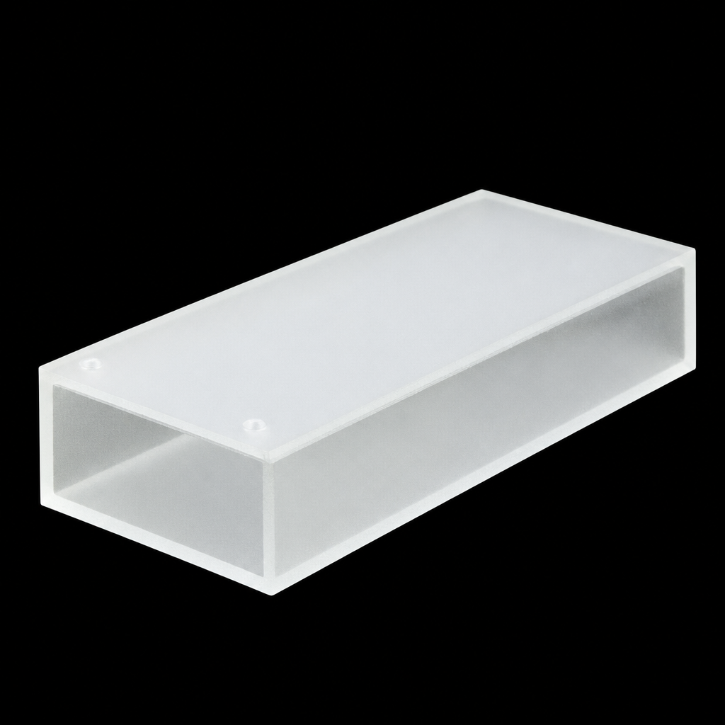 (MQGSC002) Glass Cuvette, 100 mm Path Length, 33 mL, 3 mm, 104 × 40 × 20 mm, Custom Size, 1 Piece