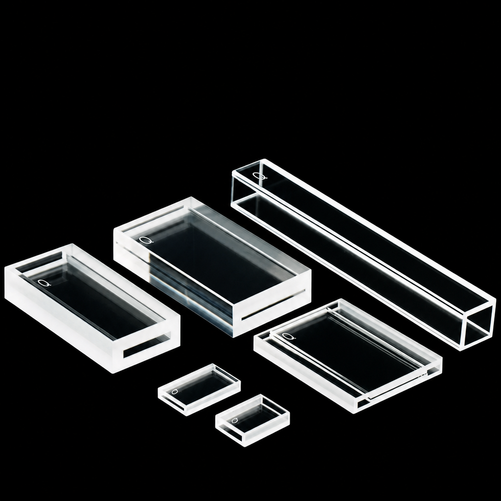 (MQQFC009) Quartz Flow Cell, Capacity: 320 µL, Dimensions: 10 × 2 × 16 mm, Two-Side Light-Transmitting Design