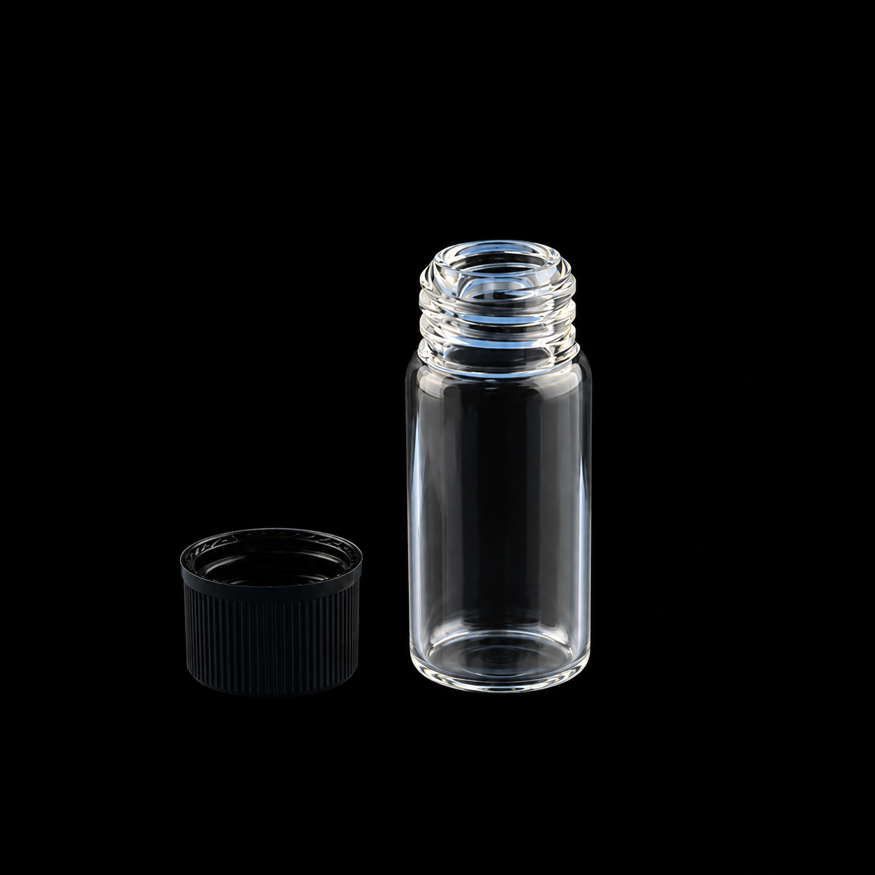 (MQM377) Quartz Screw Sample Vial, Volume: 10 mL, Size: 22 x 50 mm