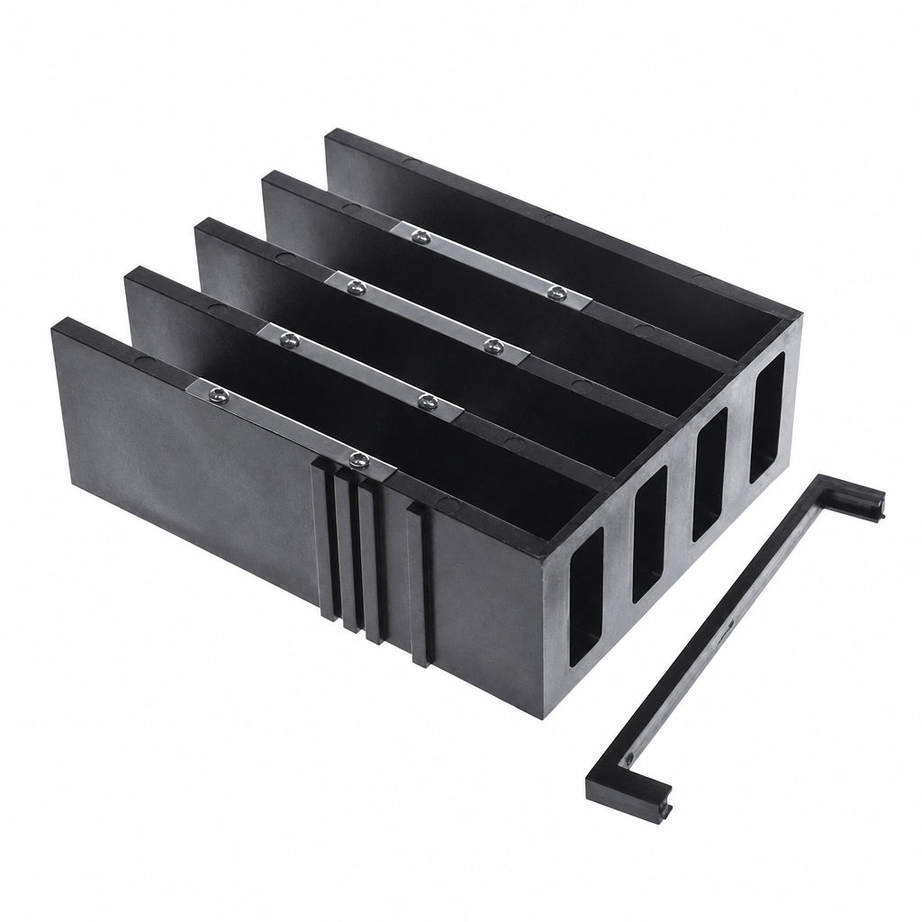 Cuvette Holder, 100 mm, Plastic, One-Piece Formed Construction, 1 Piece