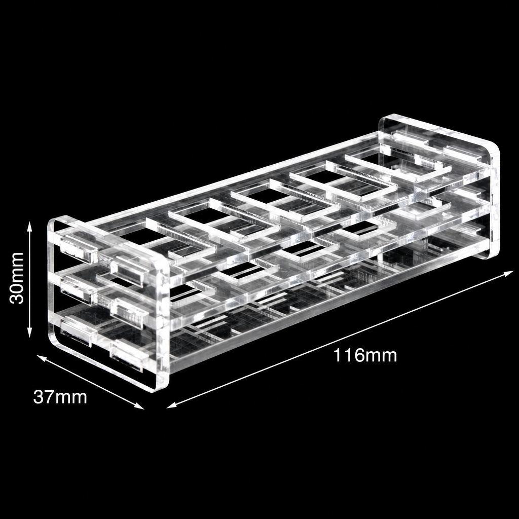 (MQACC009) Cuvette Rack, 30 mm, 20 mm, Plastic, 5, 1 Piece
