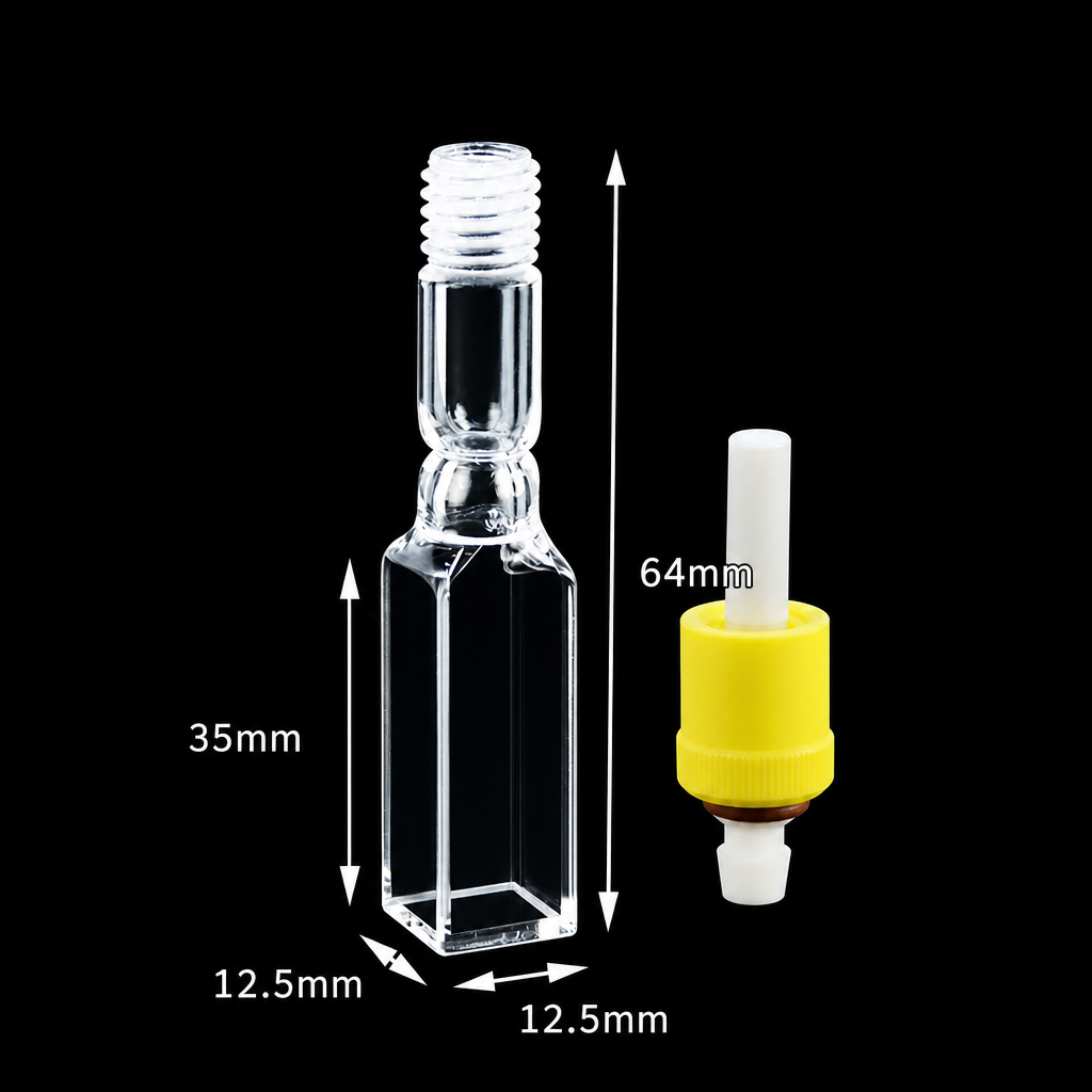Quartz Fluorescence Sample Cell, 10 mm Path Length, Five Optical Faces, 1 Piece