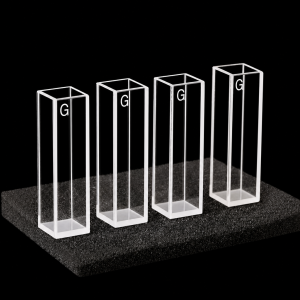 (MQQFL074) Glass Fluorescence Cuvette, 10 mm path, 3.5 mL nominal capacity, Flat-Base Version, Pack of 4