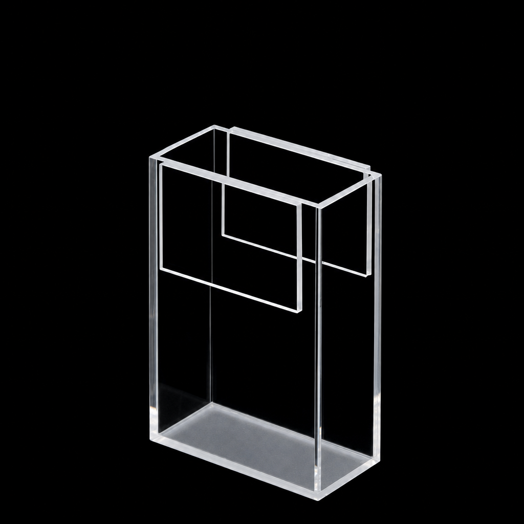 (MQQFL002) Glass Fluorescence Cuvette, Path Length: 21 mm, Capacity: 46 mL