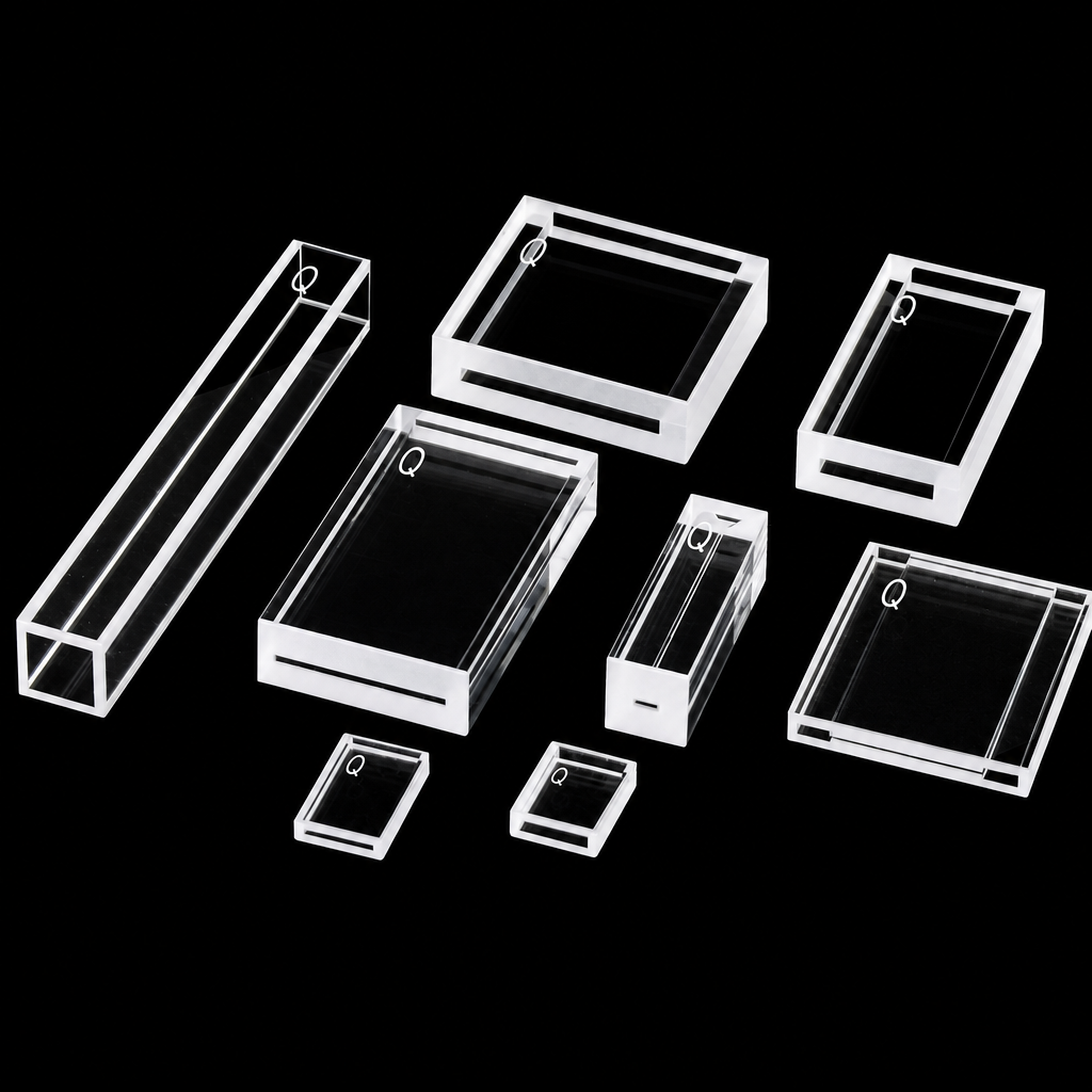 (MQQFC007) Quartz Flow Cell, Capacity: 14 µL, Dimensions: 0.6 × 0.6 × 40 mm, Four-Side Light-Transmitting Design