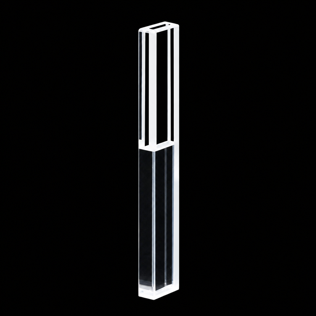 Quartz Cuvette, 80 µL, Dual 5 mm and 1 mm Paths, Four-Side Transmission