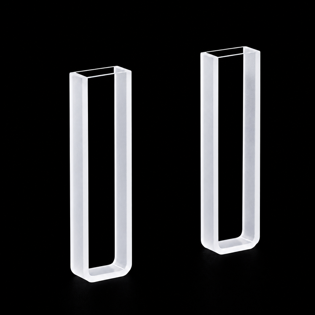 Custom Quartz Cuvette, 5 mm Specification, 0.5 mm Optical-Face Wall