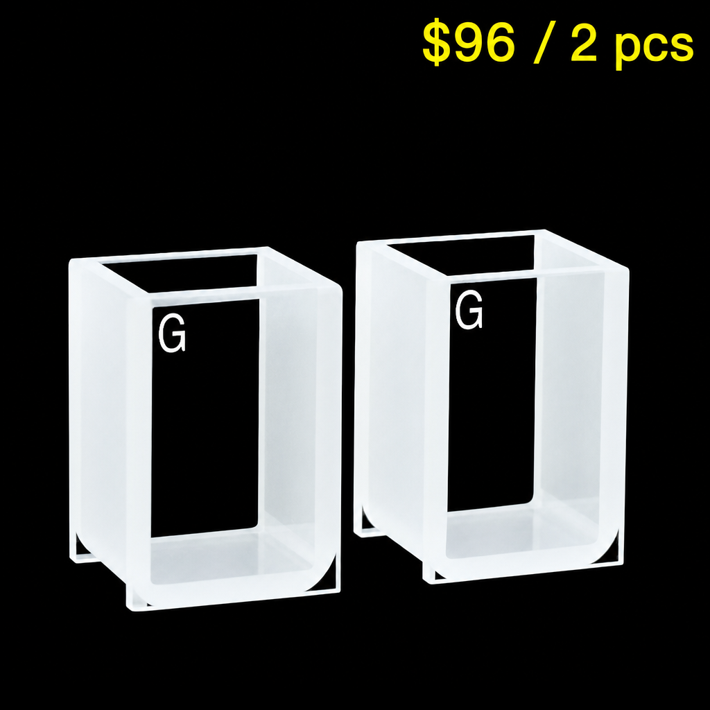 (MQGSC010) Glass Absorption Cuvette, 28 × 26 × 40 mm, Pack of 2