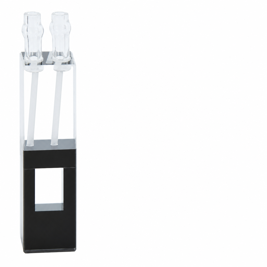 (MQQFC086) Quartz Micro Flow Cell, Window Dimensions: 6.5 × 10 mm, Two-Side Light-Transmitting Design, 1 Piece