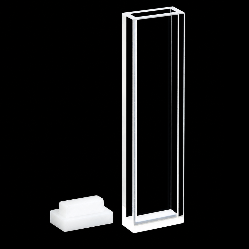 (MQQFL046) Quartz Fluorescence Cuvette, 3 mm path length, 1.05 mL capacity, four-side light-transmitting configuration, 12.5 × 5.5 × 45 mm external dimensions, 1 piece