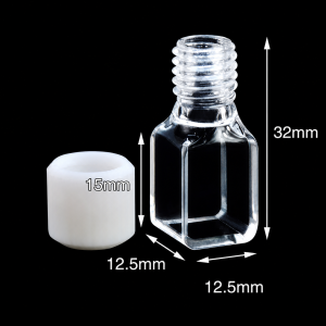 (MQQSC056) Quartz Screw-Top Cuvette, 10 mm Path, 35 mm Height with Cap, 1.7 mL