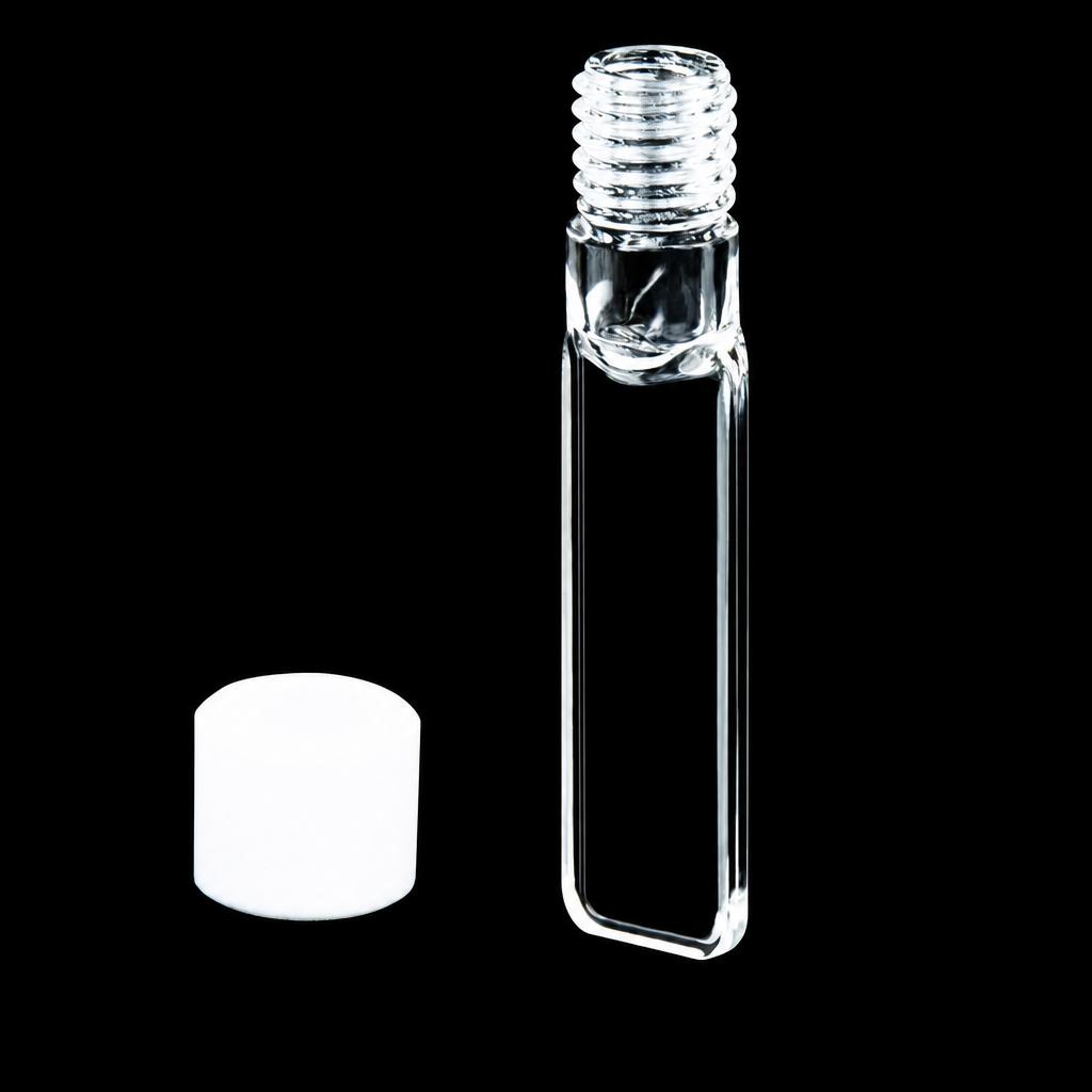 (MQQSC041) JGS-3 Infrared Quartz Screw-Top Cuvette, 0.2 mm Path, 70 µL, Four-Side Light Transmission, 1 Piece