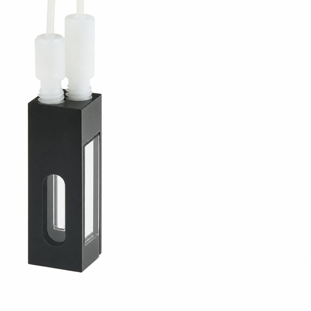 (MQQFC065) Quartz Micro Flow Cell, Capacity: 450 µL, Path Length: 10 mm, Window Dimensions: 3 × 15 mm