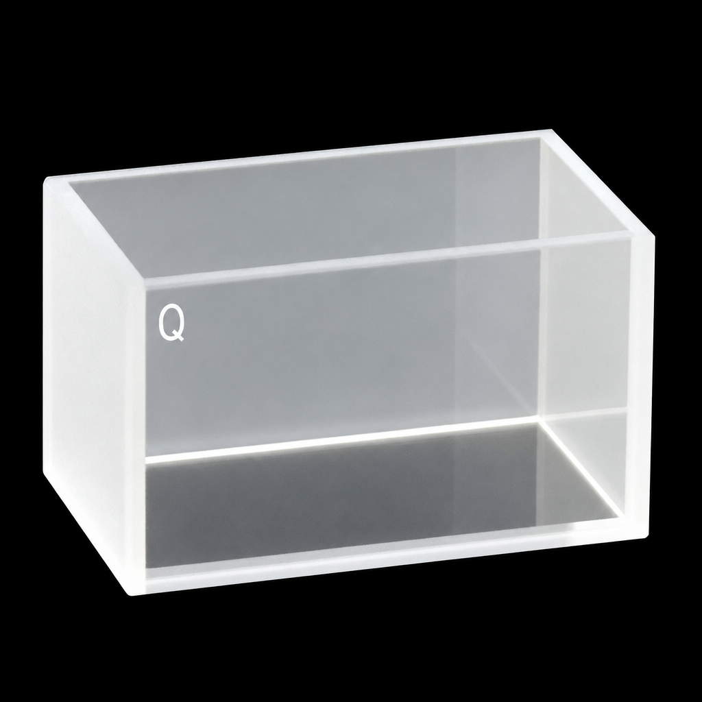 (MQQHC001) Quartz Square Sample Cell, 33 mL capacity, 50 × 30 × 30 mm, 2 mm wall, 1 piece