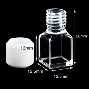 (MQQSC058) Quartz Screw-Top Cuvette, 10 mm Path, 30 mm Height with Cap, 1 mL