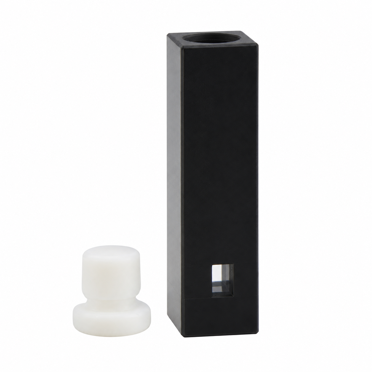 (MQQMC014) JGS-1 Black Quartz Micro Cuvette with Stopper, 3 mm Path, 45 µL, 3 × 5 mm Window