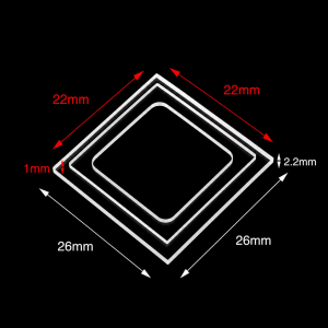(MQQFL067) Quartz Lid for 22 mm Square Cell