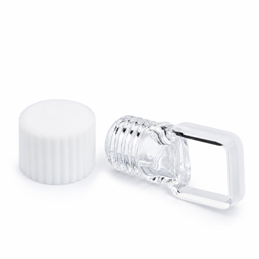 Quartz Screw-Top Cuvette, 480 µL, 3 mm Path, 15 × 5 × 13 mm Body