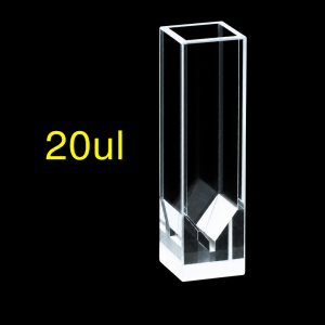 (MQQFL016) Quartz Micro Cuvette, 10 mm path, 20 µL nominal capacity, Small Raised Sample Region