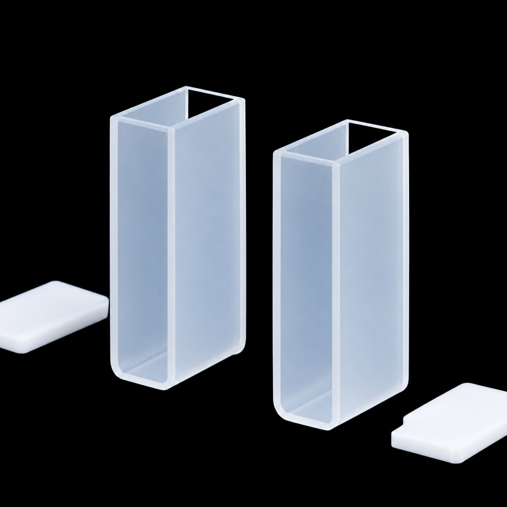 (MQQIR002) Infrared Quartz Cuvette with Caps and Case, 2 Pieces