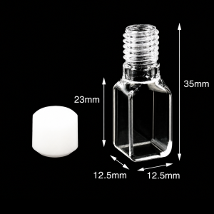 (MQQSC066) Quartz Screw-Top Cuvette, 10 mm Path, 40 mm Height with Cap, 2.6 mL