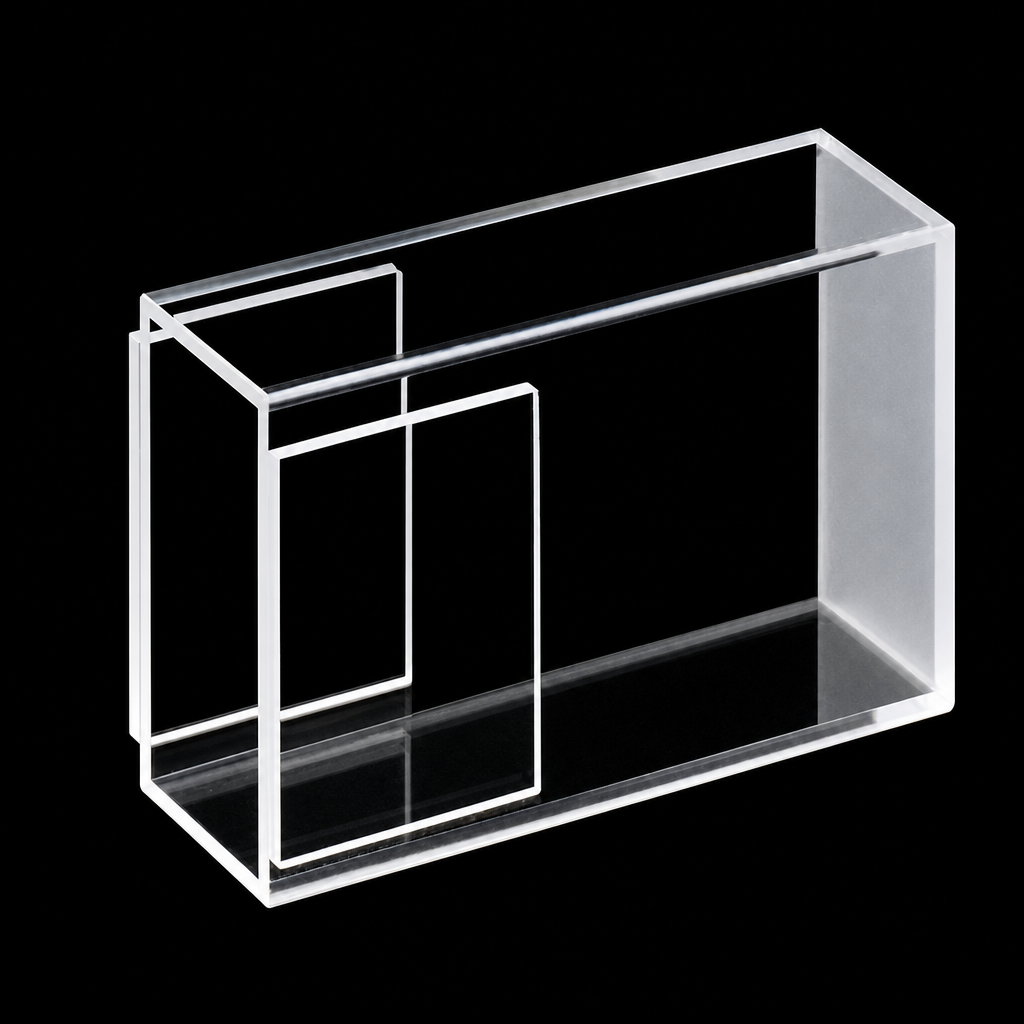 (MQQFL002) Glass Fluorescence Cuvette, Path Length: 21 mm, Capacity: 46 mL