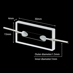 (MQQFC111) Quartz Counting Flow Cell, 1 mm path, 80 µL nominal capacity, Small-Gap In-Line Counting Cell