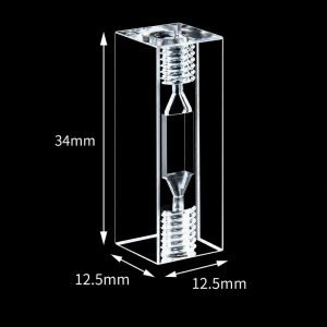 (MQQSC069) Quartz Flow Cell, 5/2.5 mm paths, 125 µL nominal capacity, Opposed Threaded Access