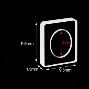 (MQQFL068) Quartz Reflectance Sample Cell, 6 mm Diameter, 0.4 mm Deep Recess