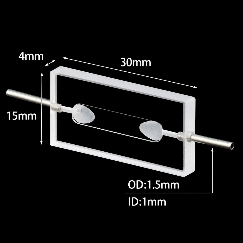 (MQQFC109) Quartz Counting Cell, Path Length: 0.1 mm, Two-Side Light-Transmitting Design, Integrated One-Piece Construction, 1 Piece