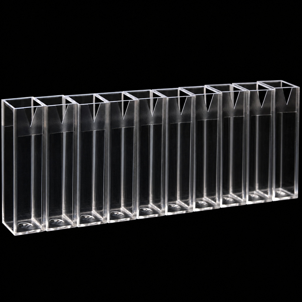 (MQPCU010) Sample Cell, 10 mm Path Length, No Lid, Two-Way Light, Pack of 10