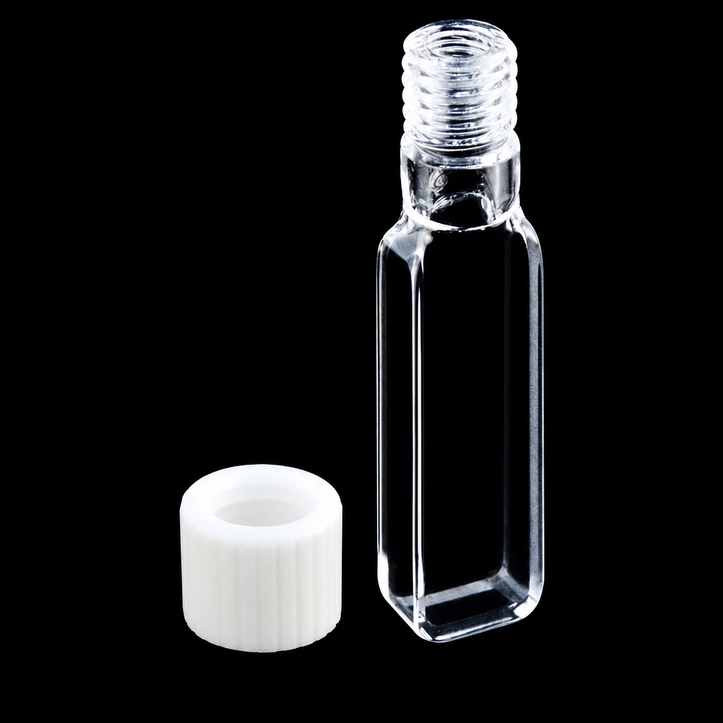 (MQQSC039) Quartz Screw-Top Cuvette, 5 mm Path, 1.75 mL, Four-Side Light Transmission, 1 Piece