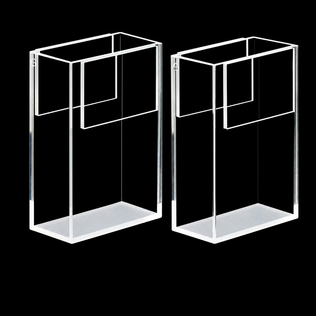 (MQQFL002) Glass Fluorescence Cuvette, Path Length: 21 mm, Capacity: 46 mL, 2 Pieces