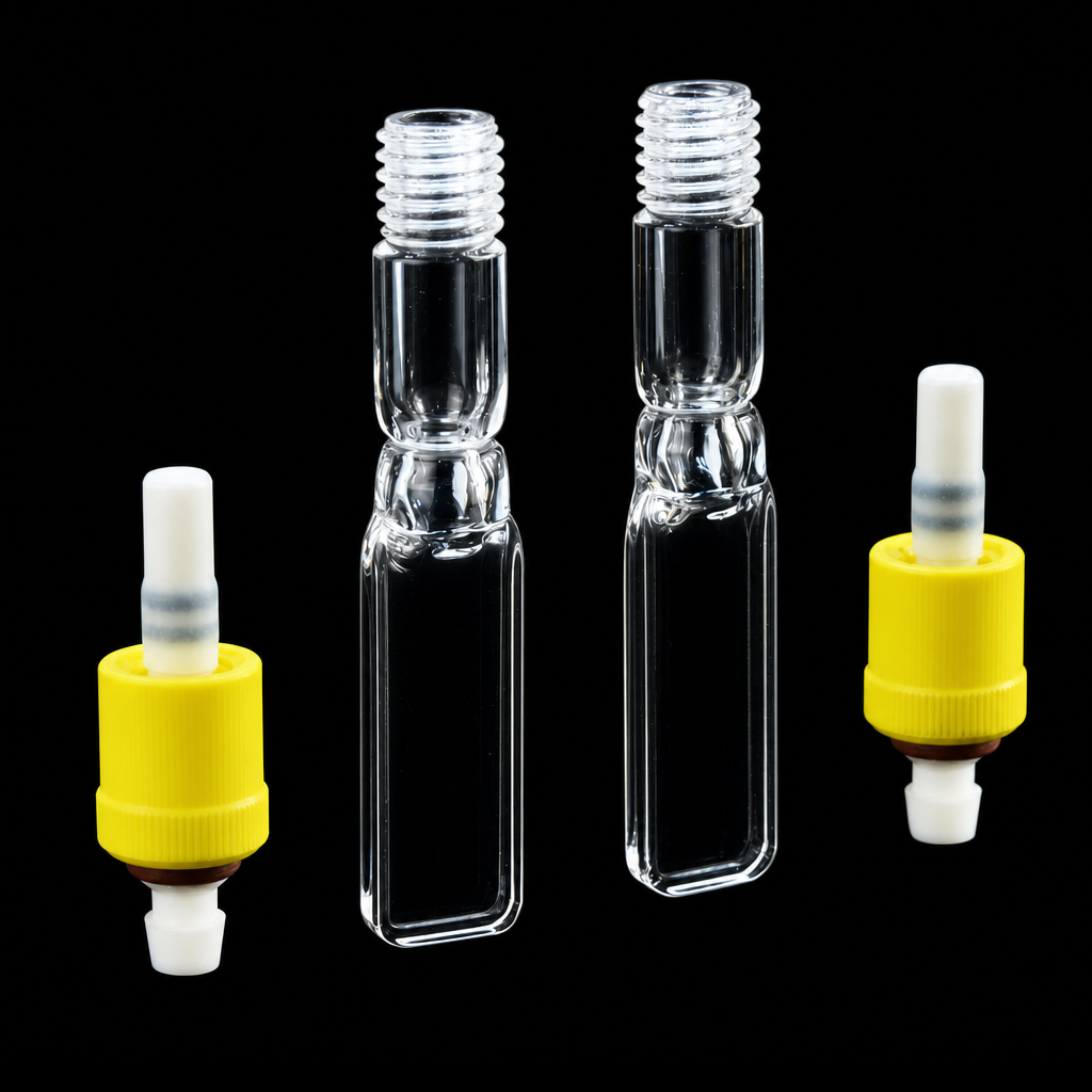 (MQQFL055) Quartz Fluorescence Cuvette, 1 mm Path Length, 1 mm, Four-Way Light, Pack of 2