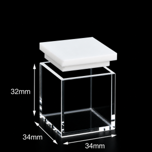 (MQQHC011) Quartz High-Capacity Cuvette, 30 mm Path, PTFE Lid, Five-Sided Optical Windows