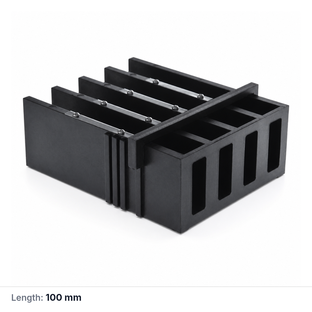 Cuvette Holder, 100 mm, Plastic, One-Piece Formed Construction, 1 Piece
