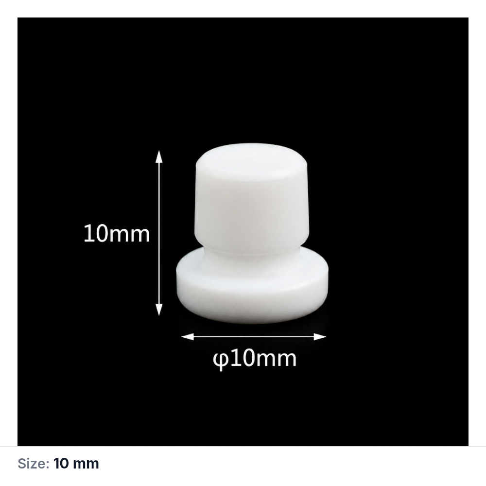 White PTFE cuvette lid for 10 mm path length, sealed configuration, 1 Piece