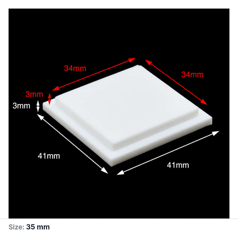 (MQACC040) PTFE Square Cuvette Lid, 35 mm Path Specification, 34 mm Side, 41 mm Outer Size, 1 Piece