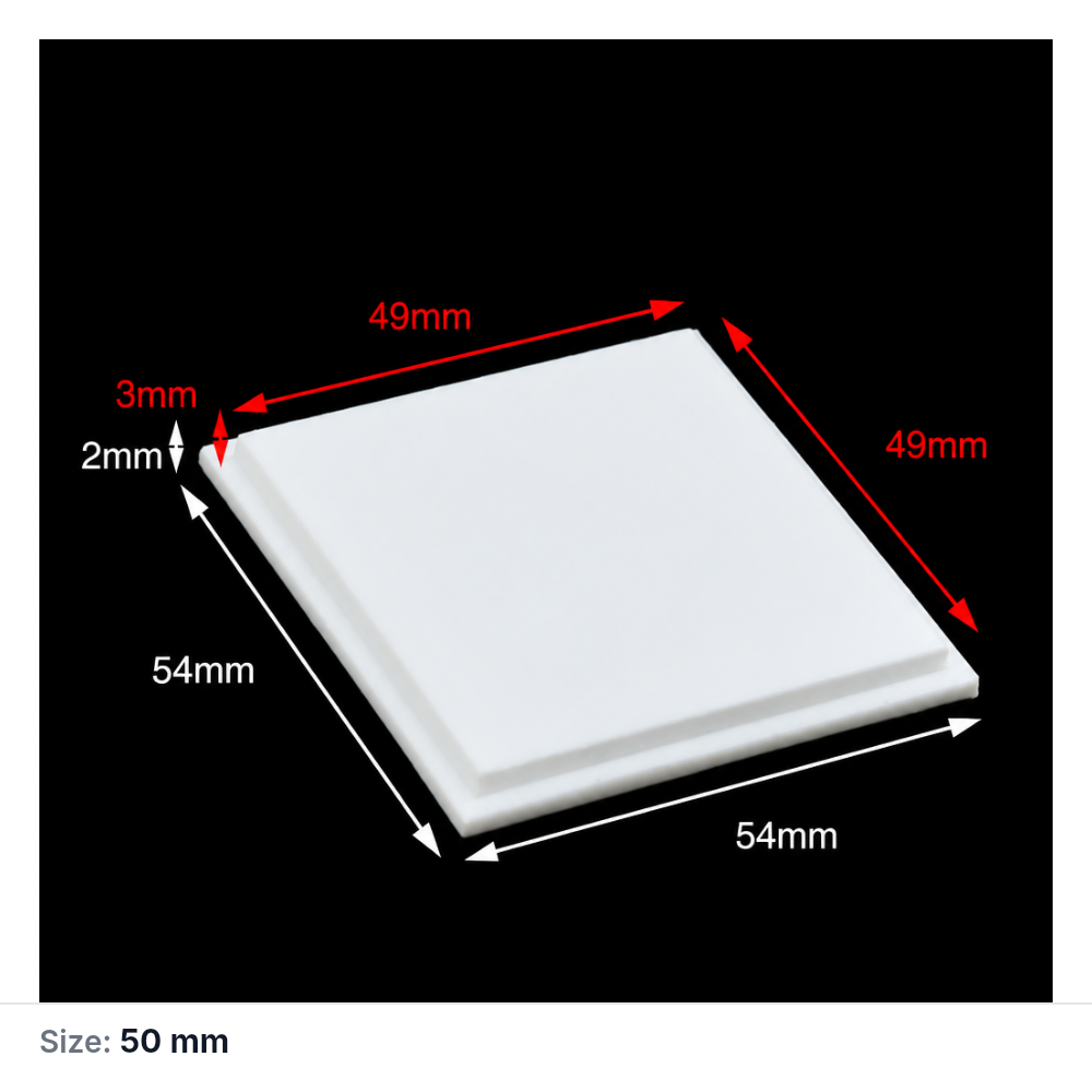 (MQACC042) PTFE Square Cuvette Lid, 50 mm Path Specification, 54 × 54 mm Outer Size, 1 Piece