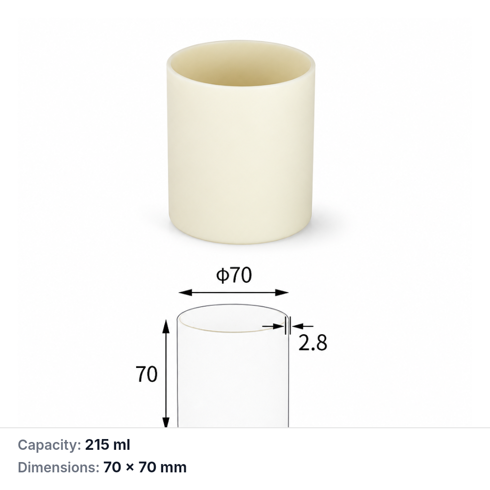 (MQACR422) Alumina, 70 × 70 mm, 215 mL, 190 g, 1 Piece