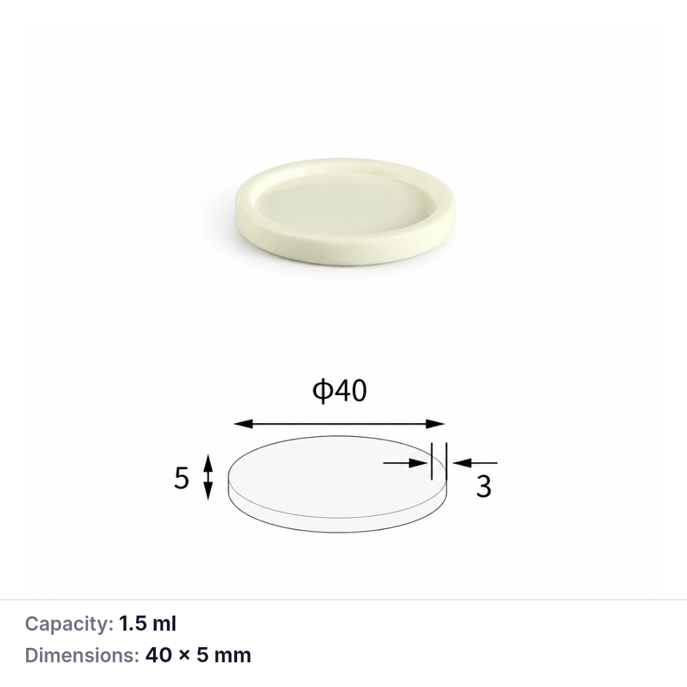 (MQACR458) Alumina Cylindrical Crucible, 40 × 5 mm, 1.5 mL, 16.5 g, 1 Piece