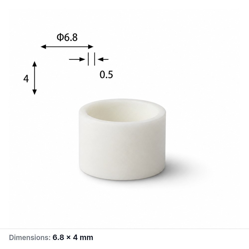 (MQACR507) Alumina Thermal Analysis Crucible, 6.8 × 4 mm, 1 Piece