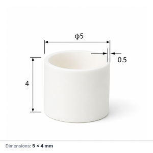 (MQACR510) Alumina Thermal Analysis Crucible, 99.5% Alumina (Al2O3), Ø5 × 4 mm, 43 µL, Export Version, 1 Piece