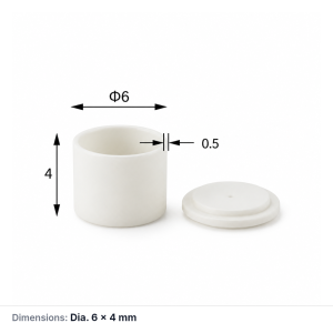 (MQACR515) 99.5% Alumina Crucible with Lid, Ø6 × 4 mm, 68 µL, 1 Piece