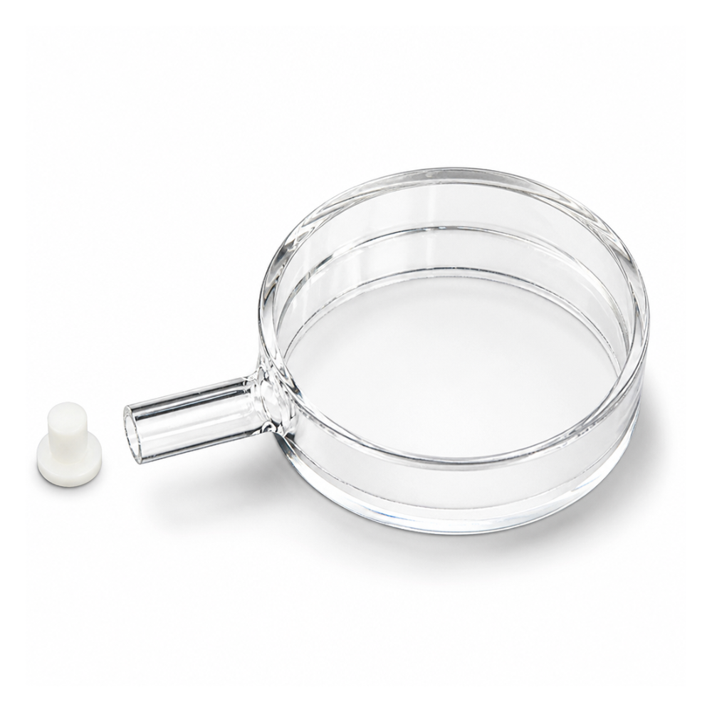Quartz Atomic Vapor Cell, 10 mm, 20 mL, 14 mm, Quartz, 10 mm, Ø55 mm, Custom Size, 1 Piece