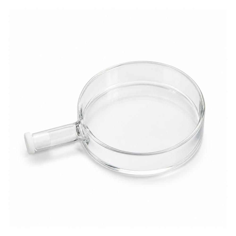Quartz Atomic Vapor Cell, 10 mm, 20 mL, 14 mm, Quartz, 10 mm, Ø55 mm, Custom Size, 1 Piece
